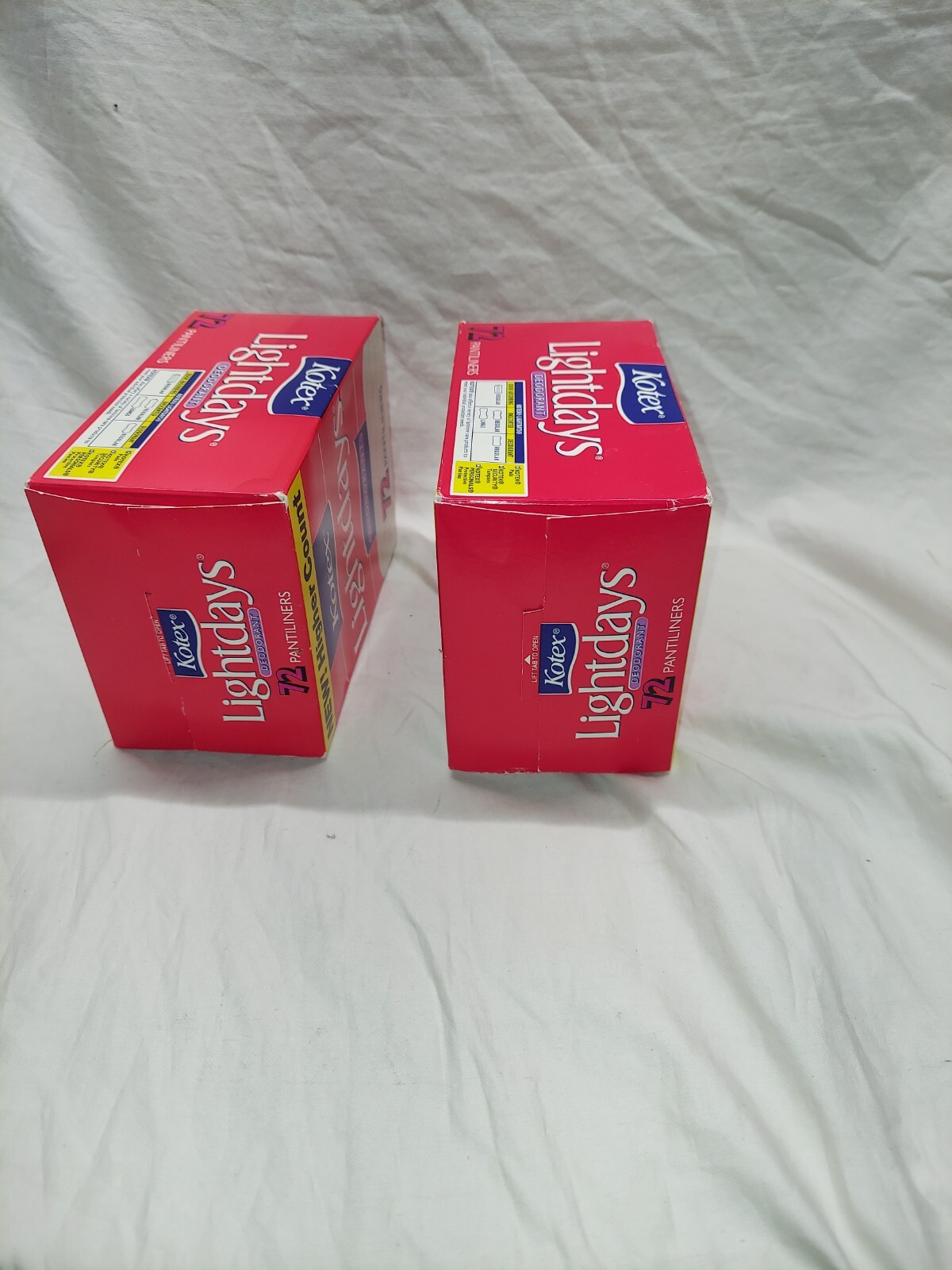 Kotex Lightdays Deodorant 72ct Pantyliners 2 Boxes Vintage 1998 