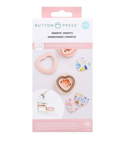 New Button Press Inserts, Includes Materiels for 5 Heart Buttons (58mm ...