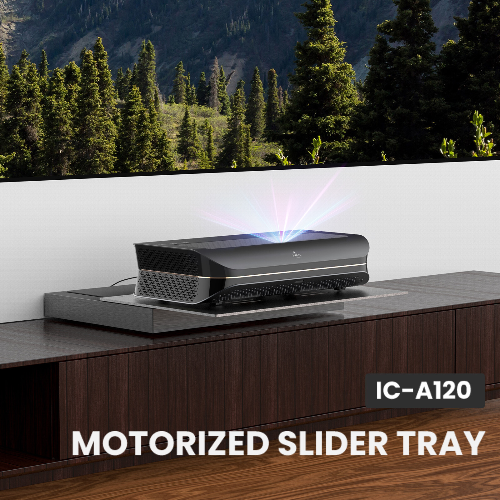 AWOL Vision ICA120 Motorized Slider Tray for Ultra short throw