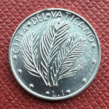 Vatican City 1976 Aluminum 1 Lira. Paul VI. FAO Issue. Low Mintage. KM# 116