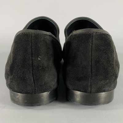 GIUSEPPE ZANOTTI Size 11 Black Textured Suede Slip On 