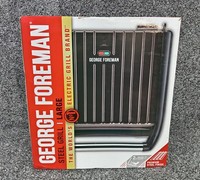 George Foreman 25052 Entertaining Large Steel Health Grill/Sandwich Panini Press