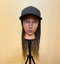 NEW Black Brown Blonde Ombre Knotless Box Braid Baseball Cap Wig