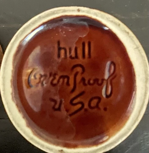 4 - Vintage Hull Pottery Oven Proof USA Brown Drip Glaze Coffee Mugs MCM