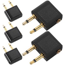 Headphone Adapter for Airplane Flight Entertainment Durable ABS Zinc Alloy