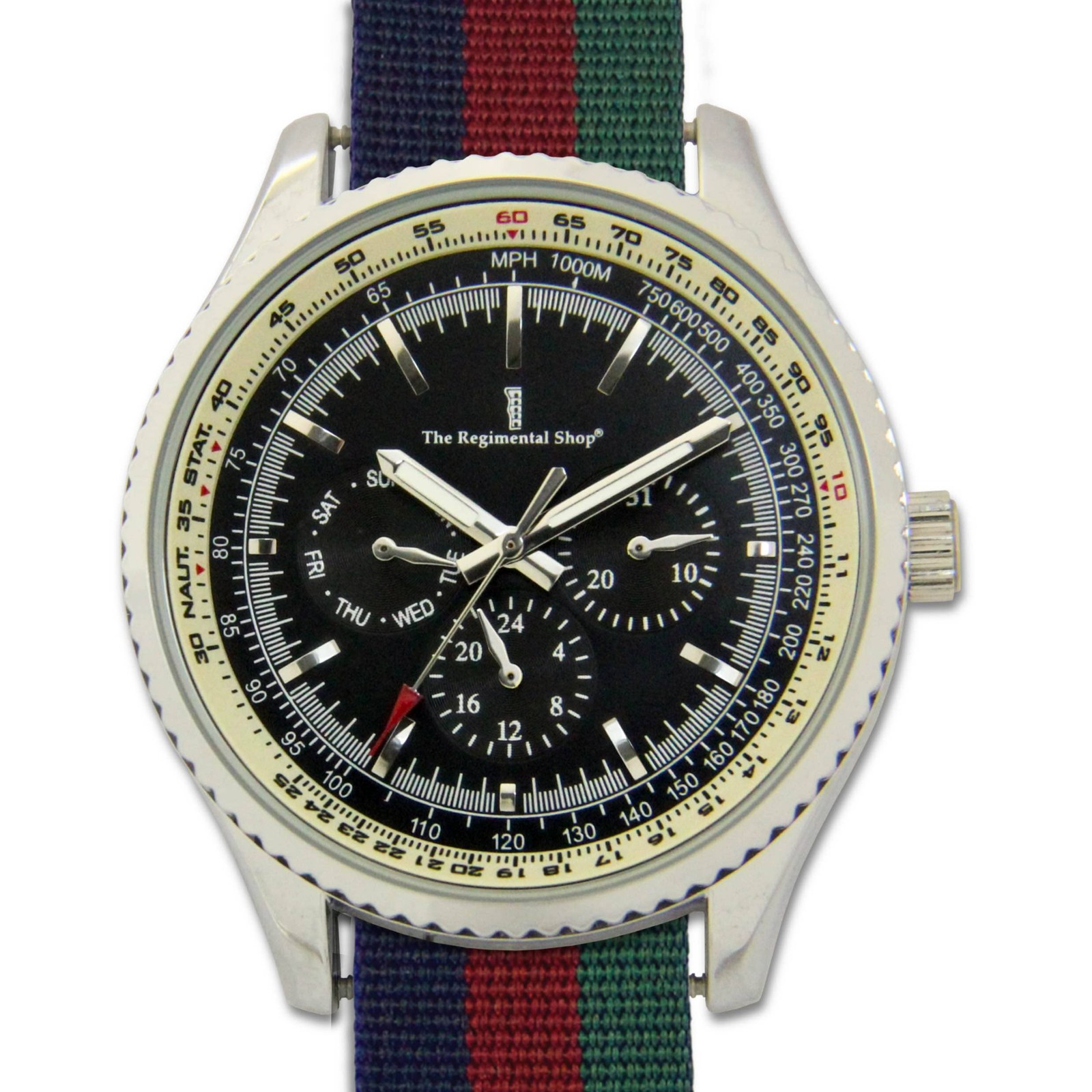 Black Watch Military Multi Dial Watch