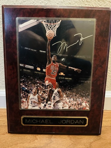 Michael Jordan Signed Photo with Coa & Autographed 1993 Playoffs Bulls Ticket.