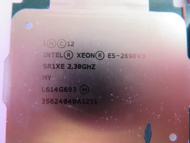 LOTE DE 4 PROCESADORES DE SERVIDOR INTEL XEON E5-2698V3 SR1XE 2,30 GHz LGA2011 16 NÚCLEOS Foto 4 de 4