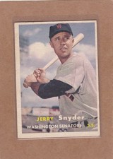 1957 TOPPS BASEBALL JERRY SNYDER #22 SENATORS VGEX *A49020