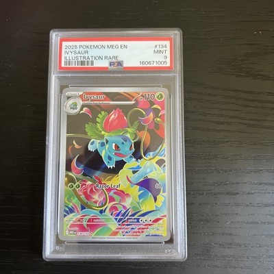 2025 POKEMON MEG EN-MEGA EVOLUTION ILLUSTRATION RARE #134 IVYSAUR PSA 9