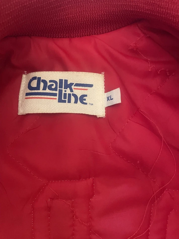 San Francisco 49ers vintage Chalk Line Satin Bomber Jacket NFL Football - Image 3 of 3