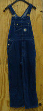 Carhartt Loose Fit Bib Overalls Model OR4672-M Mens Size 32x30 Blue