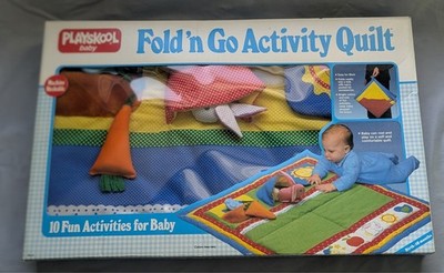 PLAYSKOOL Baby FOLD 'N GO ACTIVITY QUILT Vintage 1987 80's Tummy Time NEW IN BOX