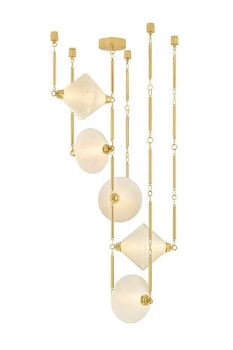 Corbett Lighting 555-33 Solara 66"W LED Multi Light Pendant - Vintage Polished - Picture 3 of 3