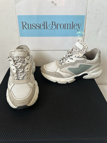 Russell & Bromley Leather Sneakers Shoes Size UK 6 EU 39 made in Italy - Picture 1 of 11