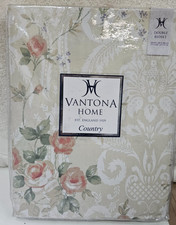 Vantona Charlotte (Peach) Double Duvet Cover Set (2 Pillowcases)