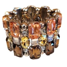 Elegant Costume Jewelry Multi-Color Crystal Bracelet