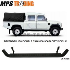 Defender 130 Crew Cab 4DR Fire and Ice Side Steps Black Pair D130-FI-4DR-BLK