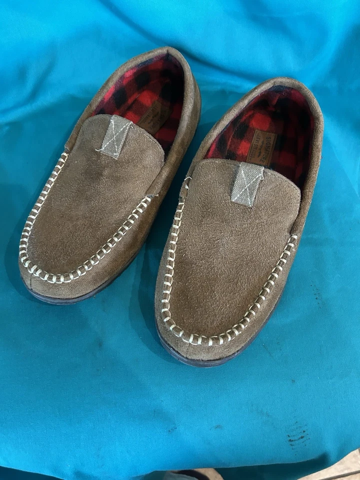 Zapatillas sin cordones Levi Strauss Signature talla 11 12 marrón imitación gamuza mocasín para hombre Foto 4 de 4