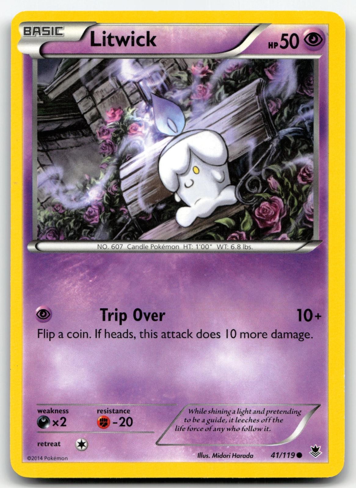 Litwick 41/119 Common Phantom Forces Pokemon Near Mint
