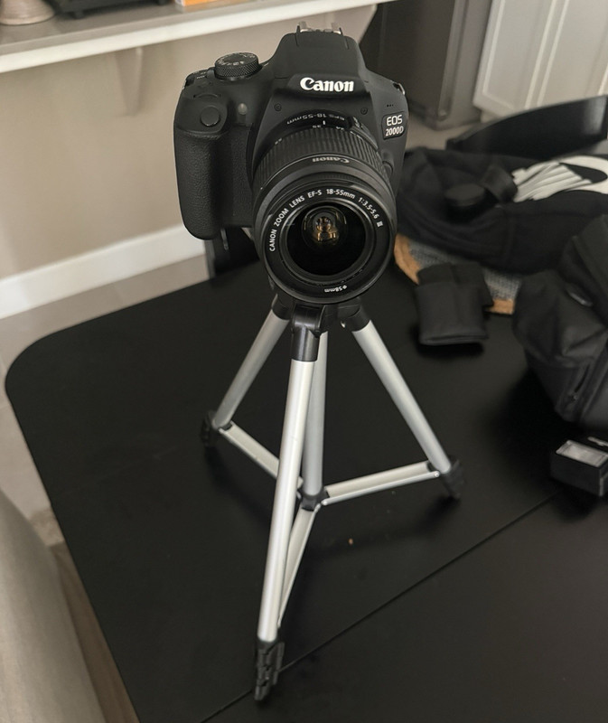 Canon EOS 2000D Camera Accessory Bundle w/ Tripod, Flash, Filters, Bag