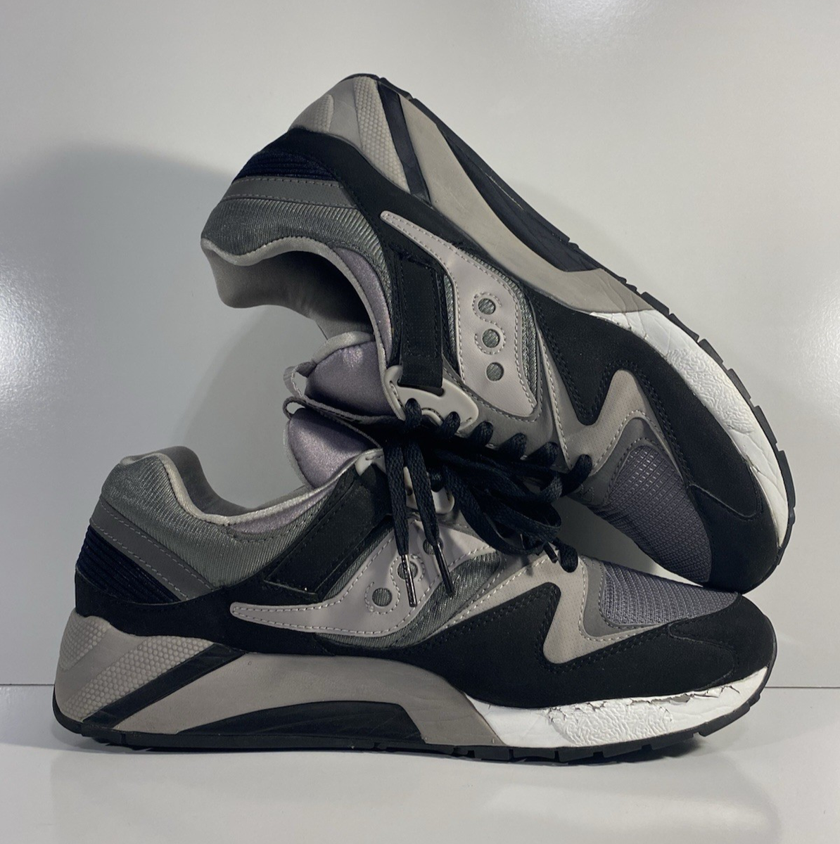 Saucony G.R.I.D SD Mens Sneakers Shoe Size 11 Gray Black  display picture 3