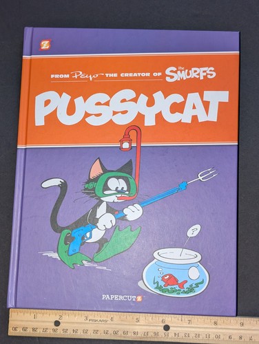 PUSSYCAT Papercutz di PEYO il creatore di PUFFI HC (2016) NUOVO libro mai aperto - Foto 6 di 6