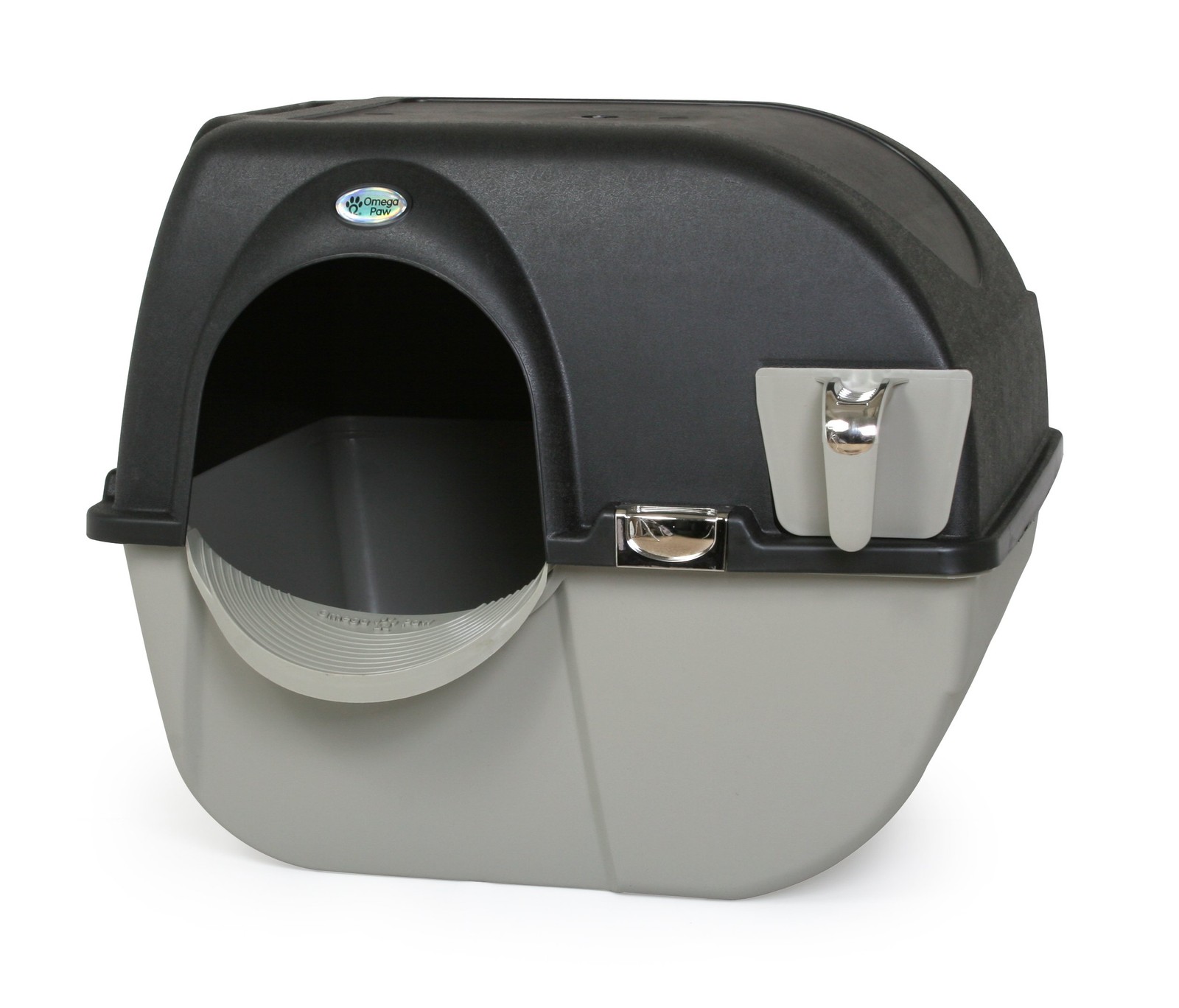 Elite Self Cleaning Roll 'n Clean Litter Box, Midnight Black