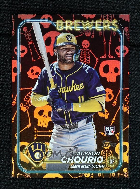 2024 Topps Update Rookie Debut Mummy 50/50 Jackson Chourio #US155 14o5