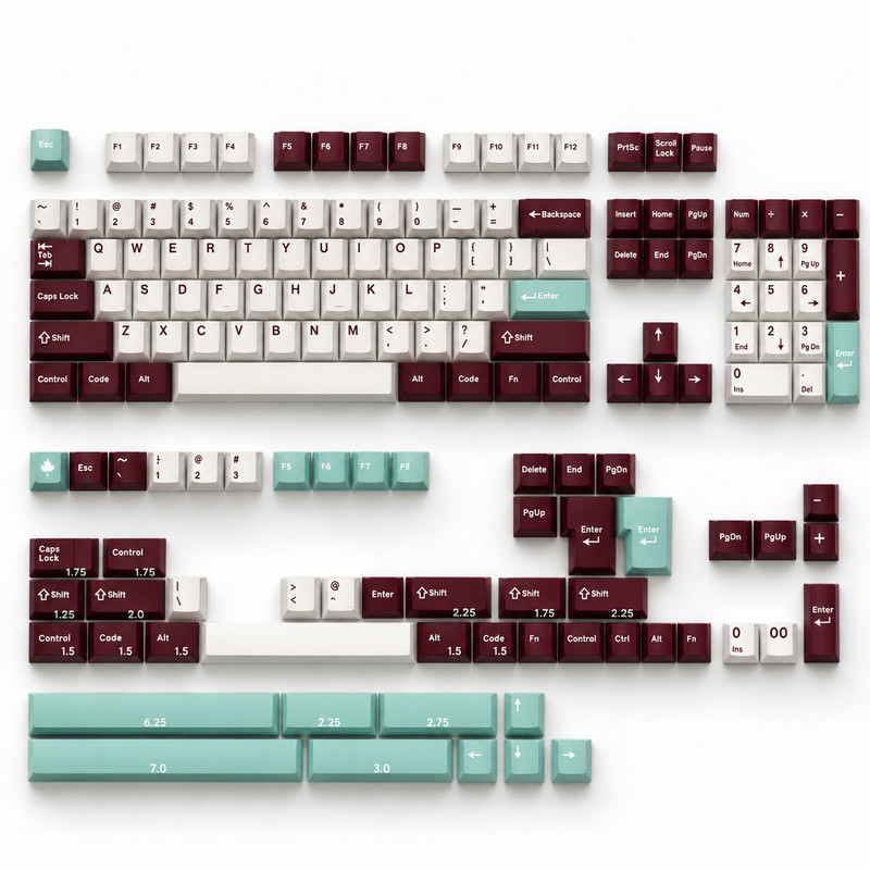 Yuru Keycaps Set 163 Keys Cherry Profile ISO ANSI MX Mechanical Keyboard Doubles