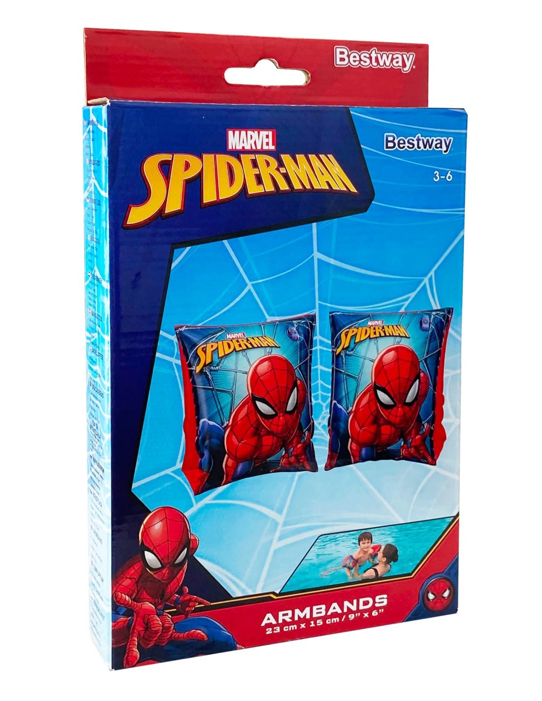 Globo braccioli Spiderman 23x15 cm 30626 - Immagine 2