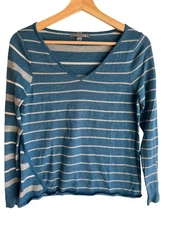 Smarwool size XS merino blend sweater blue gray