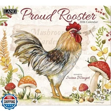 Lang Companies, Proud Rooster 2026 Wall Calendar by Susan Winget, 13.4'' X 12