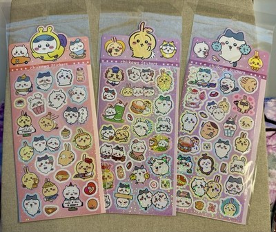 Chikawa Glittery Cute Colorful Sticker Sheet (1 Sheet/order) - Random Selection