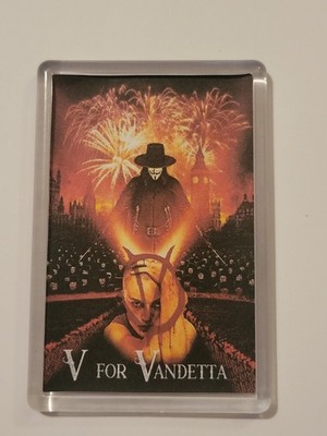 V wie Vendetta Horror Acryl Kühlschrankmagnet Film DVD Schießpulver Plot 2005