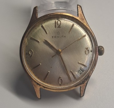 VINTAGE MECHANISCHE UHR ZENITH 2532C Ø 31,90 mm VERGOLDETES GEHÄUSE SCHALTER 4H00