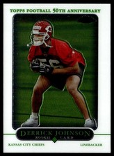 2005 Topps Chrome Derrick Johnson Rookie Kansas City Chiefs #218