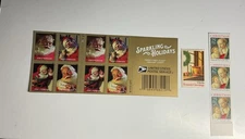 Authentic 20  Sparkling Holidays Forever Stamps Santa Clause Plus Bonus Stamps