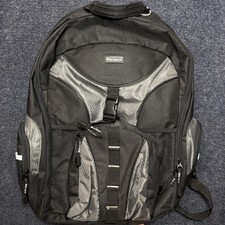Targus Laptop Backpack Black Padded Multi Pocket Travel Work School Business