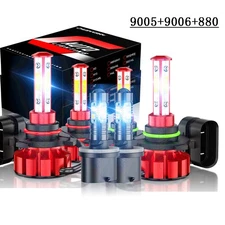 For Nissan Armada 2005-2010 - 6x 6000K LED Headlight + Fog Light Combo Kit Bulbs