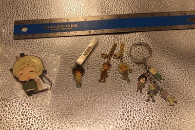 Lot of Various Hetalia Keychains and Charms - Russia, Greece, Sweden, Finland