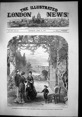 Alter Druck Prinzessin Wales Athen Tempel Jupiter Olympius Königspalast 1877 19.
