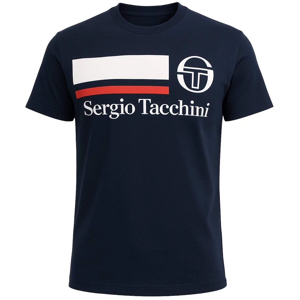Sergio Tacchini Falcade Mens Navy T-Shirt