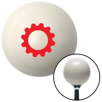 Red Solid Gear Ivory Shift Knob w/ M16x1.5 Insert Shifter Auto Manual Custom