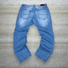 Vintage Y2K XIOS Skater Wide Leg Jeans 36x32 Baggy Light Wash Denim Embroidered