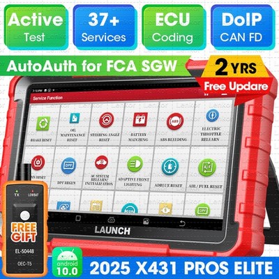 2025 LAUNCH X431 Pros Elite Bidirectional Car Diagnostic Scanner Key Coding Tool