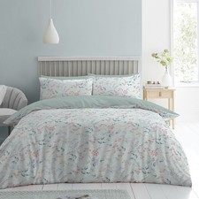 4 Pcs Complete Bedding Set 1x Reversible Duvet Cover 1x Fitted Sheet Pillowcases