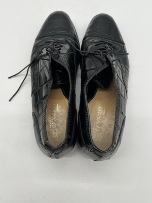Caporicci Mens Sz 11N Black Genuine Alligator Dress Cap Toe  display picture 1