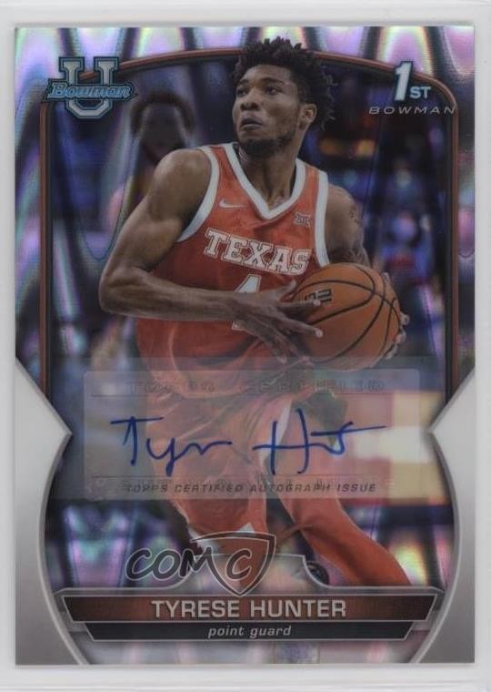 2022 Bowman U Chrome Prospect RayWave Refractor /199 Tyrese Hunter #15 Auto 0m4q