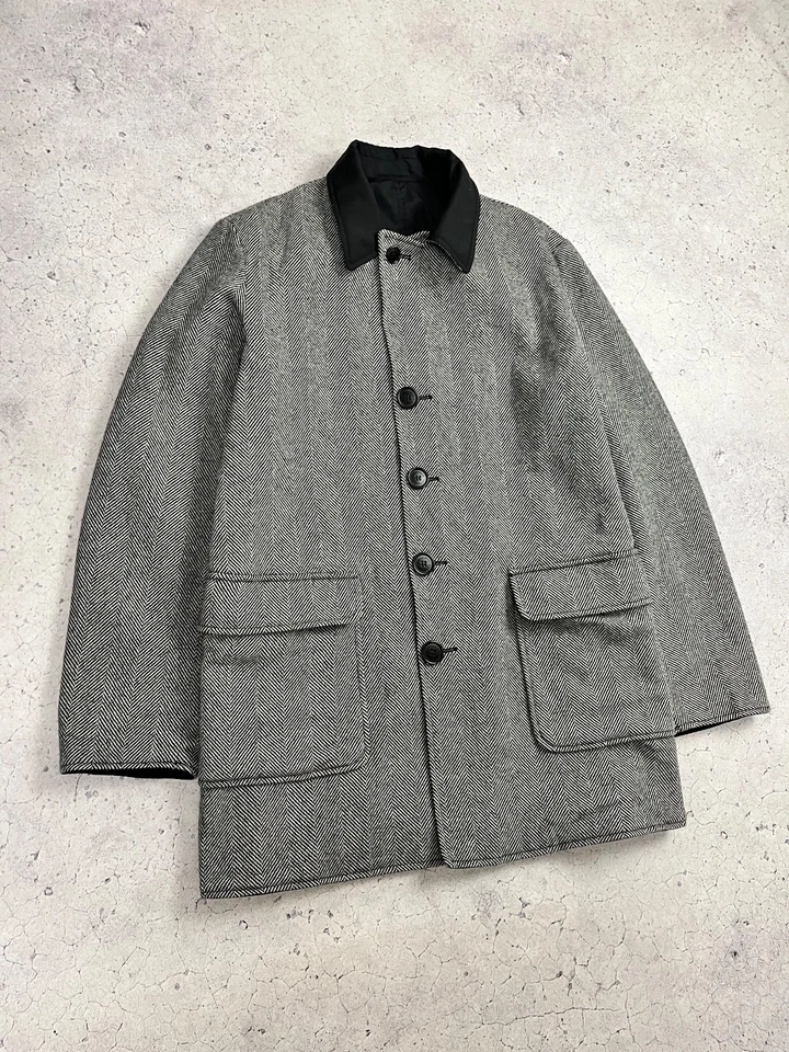C.P. Company Vintage Reversible Wool-Nylon Rare Overcoat 2009 Massimo Osti Sz 52 - Image 2 of 4